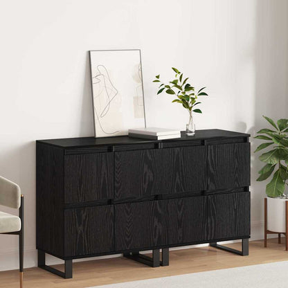 Buffet 2 pcs Carvalho Preto 60 x 35 x 70 cm
