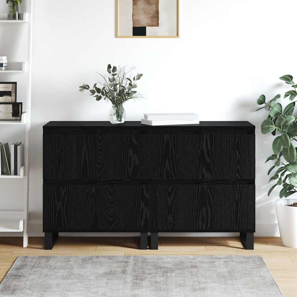 Buffet 2 pcs Carvalho Preto 60 x 35 x 70 cm