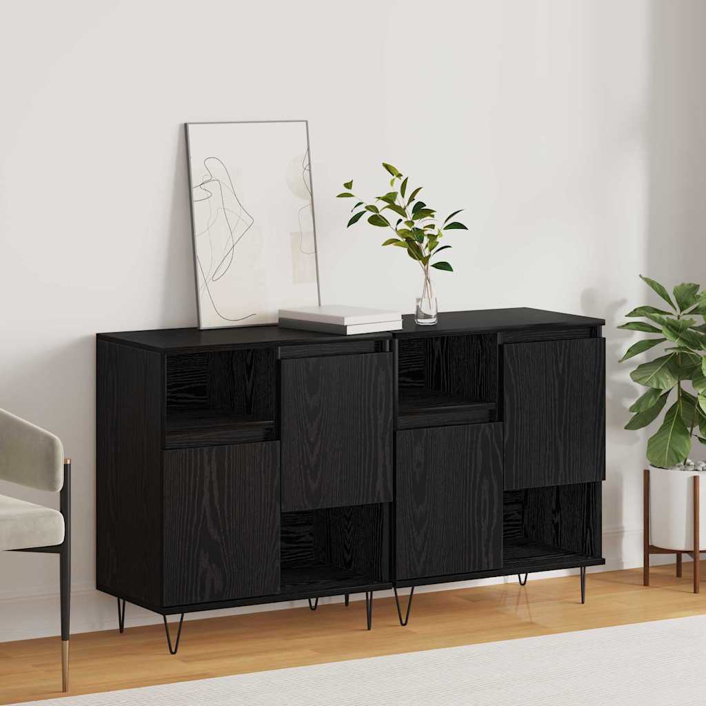 Buffet 2 pcs Carvalho Preto 60 x 35 x 70 cm