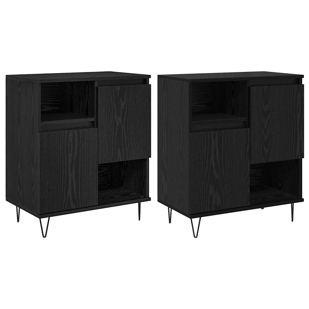 Buffet 2 pcs Carvalho Preto 60 x 35 x 70 cm