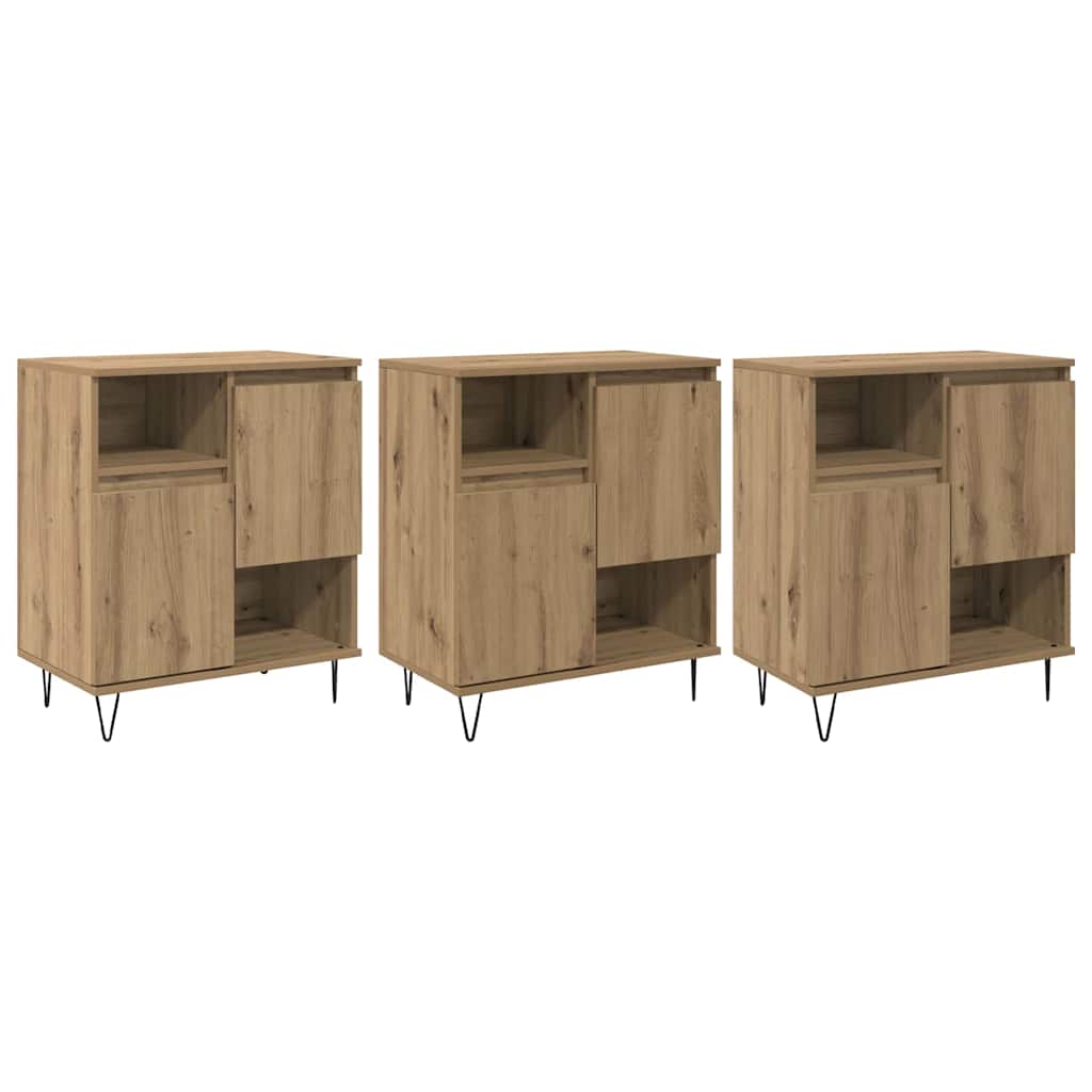 Buffet 3 pcs Carvalho Artesanal 60 x 35 x 70 cm