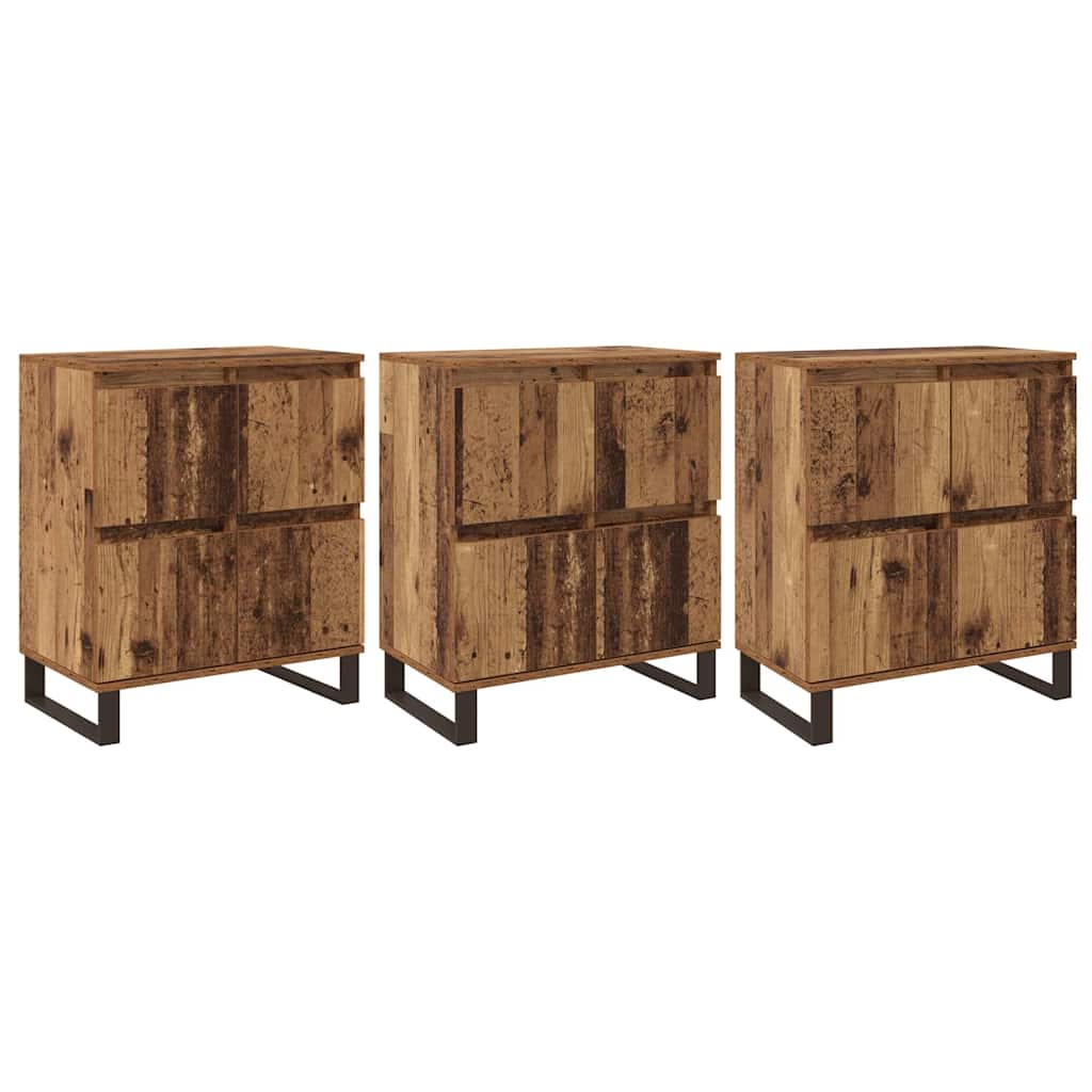 Buffet 3 pcs Madeira antiga 60 x 35 x 70 cm