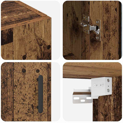 Armários Montados na Parede 2 pcs Madeira antiga