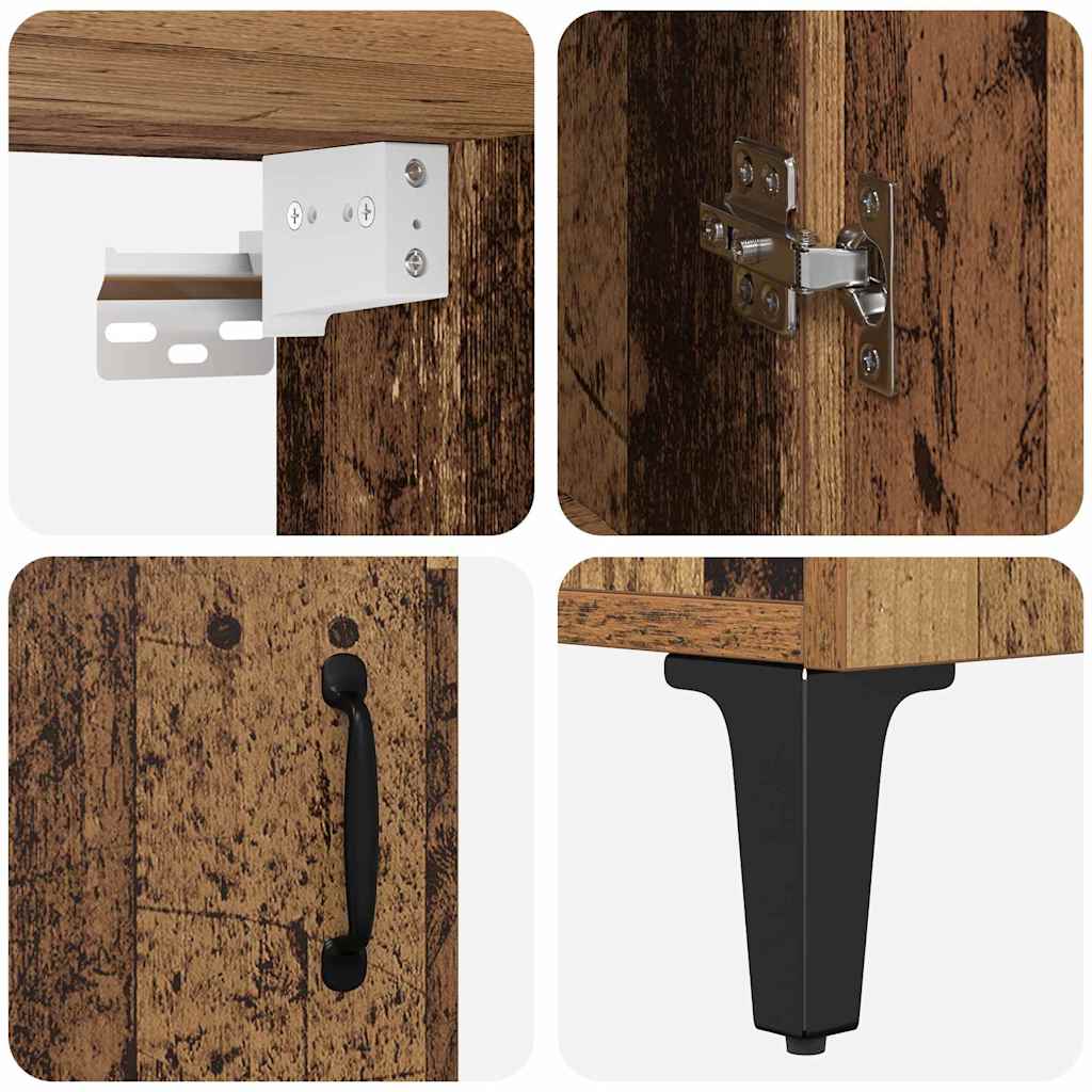 Buffê 2 pcs Madeira antiga Madeira processada