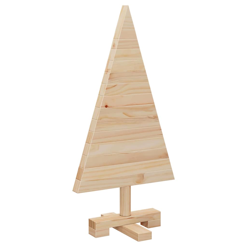 Árvores de Natal Natural 60 cm Madeira de pinho maciça