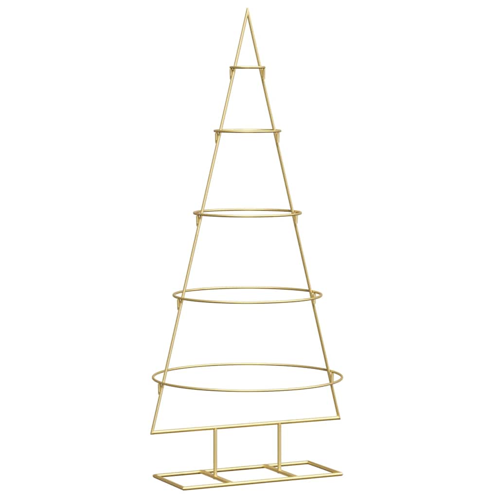 Árvore de Natal de metal com suporte Ouro 124,5 cm