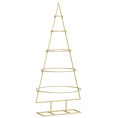 Árvore de Natal de metal com suporte Ouro 124,5 cm