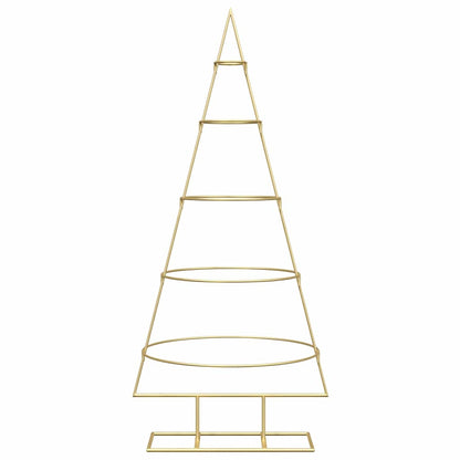 Árvore de Natal de metal com suporte Ouro 124,5 cm