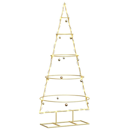 Árvore de Natal de metal com suporte Ouro 124,5 cm