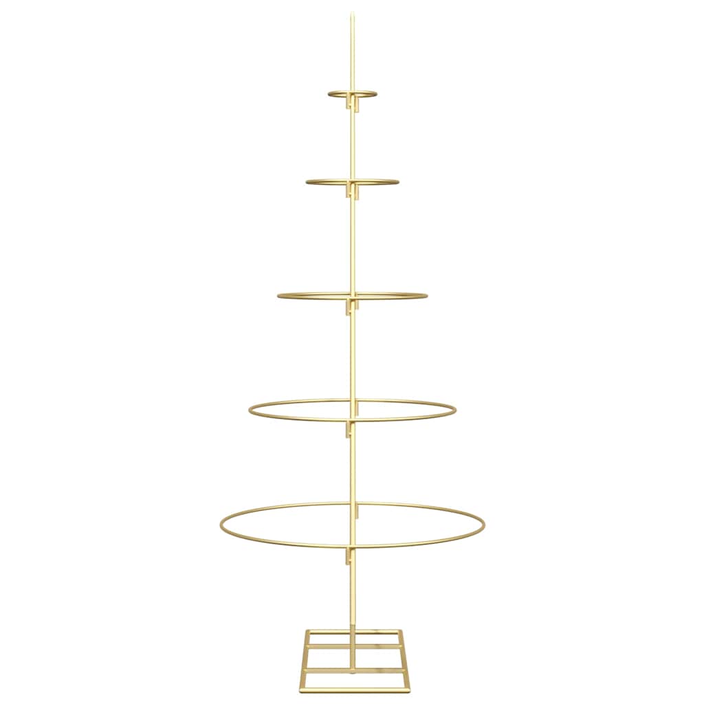 Árvore de Natal de metal com suporte Ouro 124,5 cm