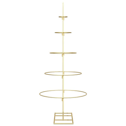 Árvore de Natal de metal com suporte Ouro 124,5 cm