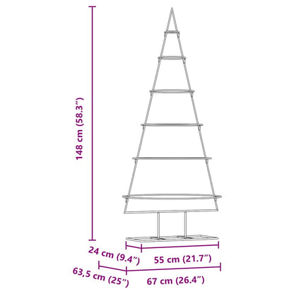 Árvore de Natal de metal Ouro 150 cm Aço com Revestimento em Pó
