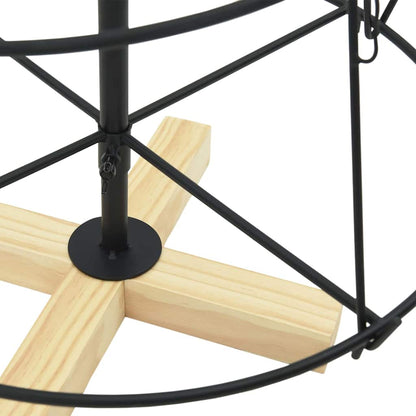 Árvore de Cone de Natal com suporte Preto 125 cm Aço