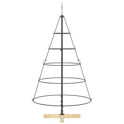 Árvore de Cone de Natal com suporte Preto 125 cm Aço
