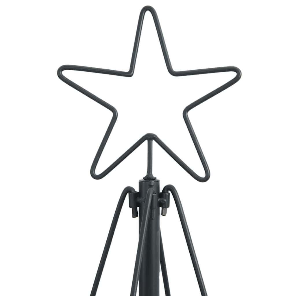 Árvore de Cone de Natal com suporte Preto 150 cm Aço