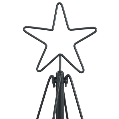 Árvore de Cone de Natal com suporte Preto 150 cm Aço