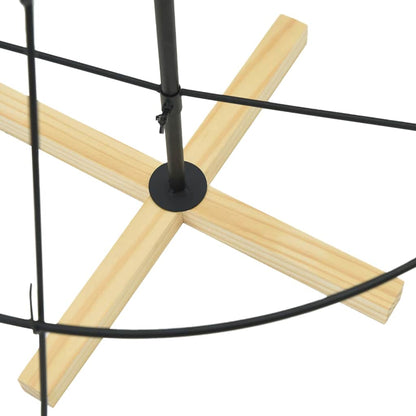 Árvore de Cone de Natal com suporte Preto 150 cm Aço