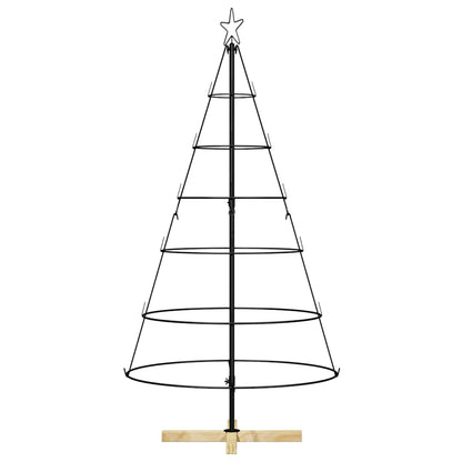 Árvore de Cone de Natal com suporte Preto 150 cm Aço