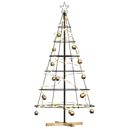 Árvore de Cone de Natal com suporte Preto 150 cm Aço