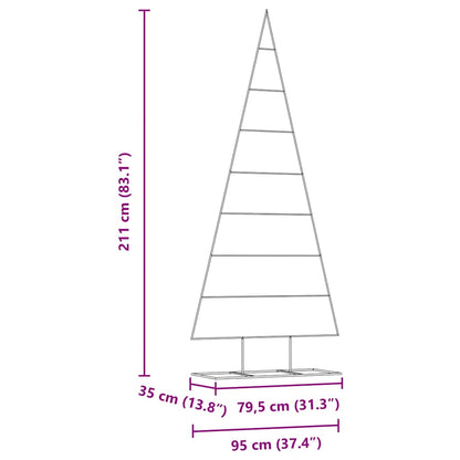 Árvore de Natal de metal Ouro 210 cm Aço com Revestimento em Pó
