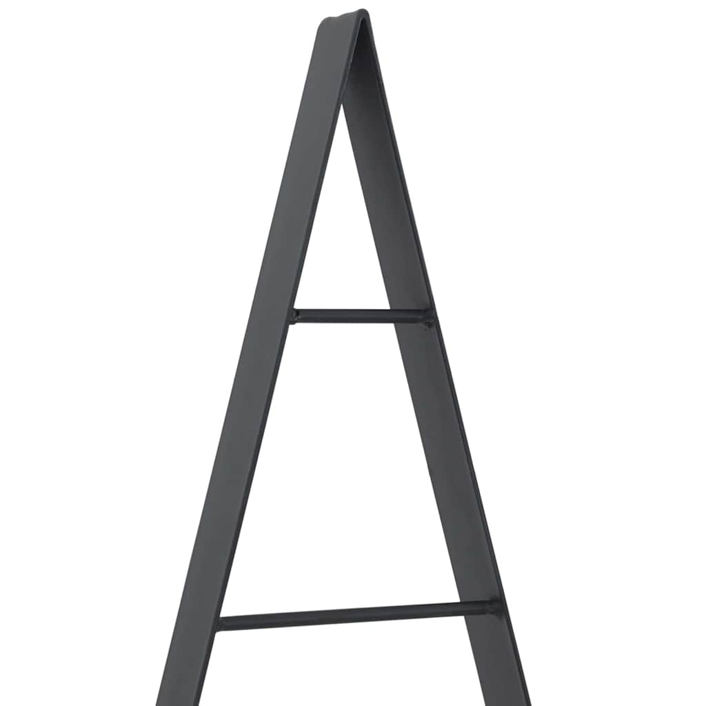 Árvore de Natal de metal com suporte Preto 125,5 cm Aço