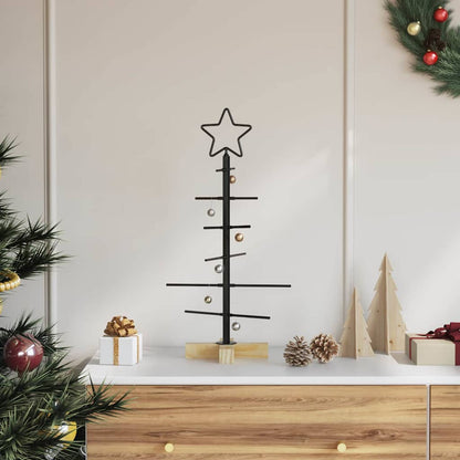 Árvore de Natal de metal Preto 60 cm Aço com Revestimento em Pó