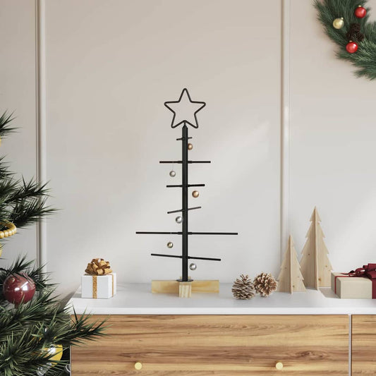 Árvore de Natal de metal Preto 60 cm Aço com Revestimento em Pó