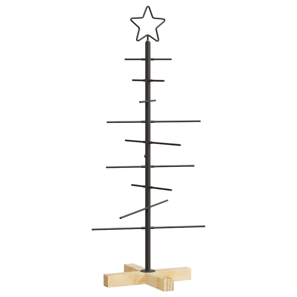 Árvore de Natal de metal Preto 90 cm Aço com Revestimento em Pó