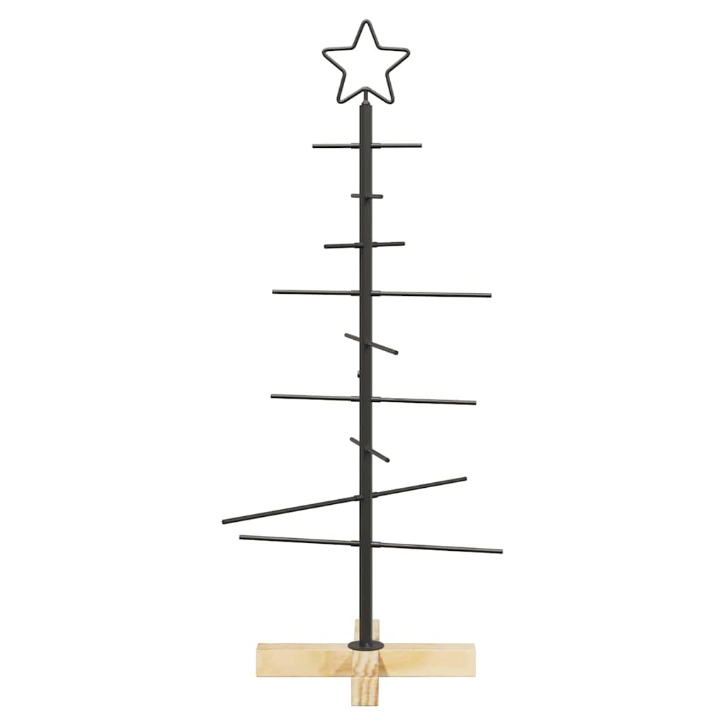 Árvore de Natal de metal Preto 90 cm Aço com Revestimento em Pó