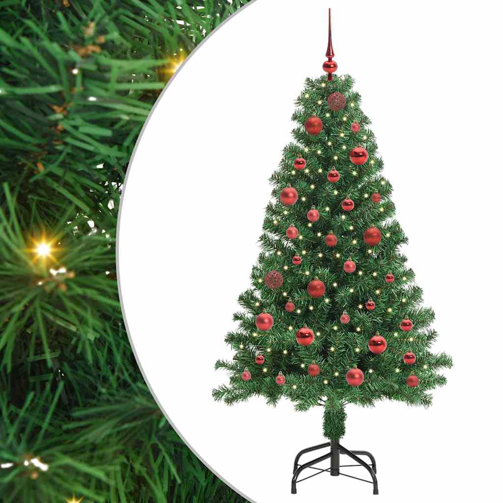 Árvore de Natal Artificial Verde 150 cm PVC, Aço e Plástico