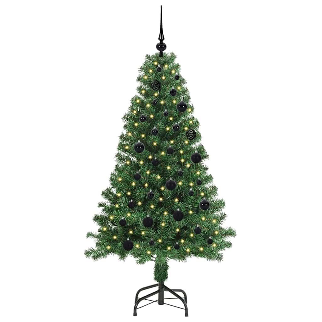 Árvore de Natal Artificial Verde 150 cm PVC, Aço e Plástico