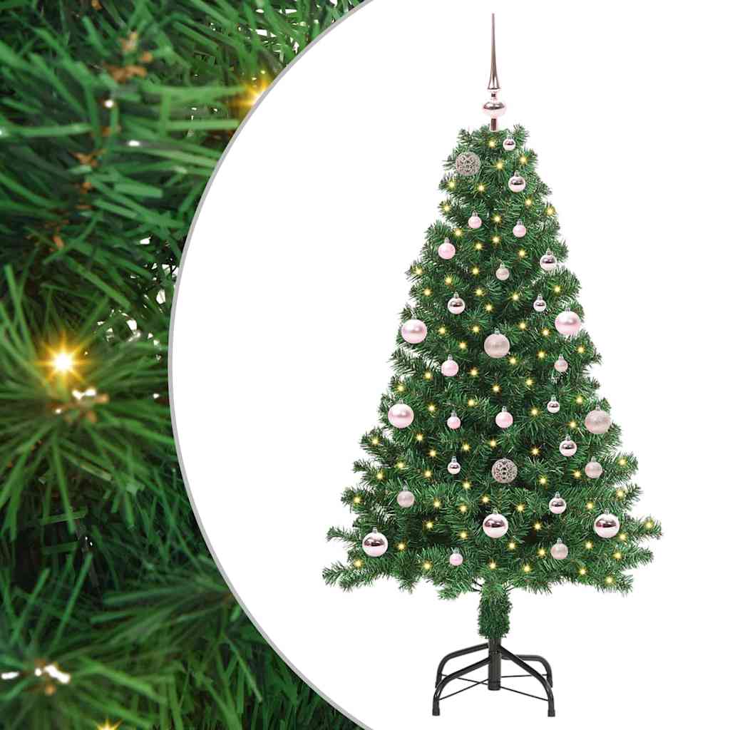 Árvore de Natal Artificial Verde 150 cm PVC, Aço e Plástico