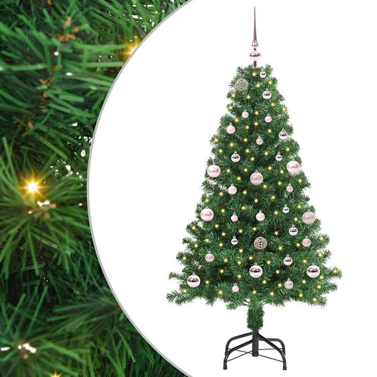 Árvore de Natal Artificial Verde 150 cm PVC, Aço e Plástico