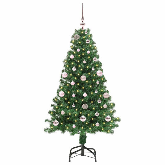 Árvore de Natal Artificial Verde 150 cm PVC, Aço e Plástico