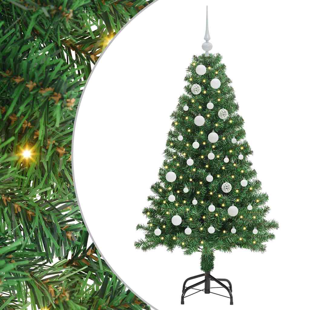 Árvore de Natal Artificial Verde 150 cm PVC, Aço e Plástico