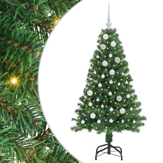 Árvore de Natal Artificial Verde 150 cm PVC, Aço e Plástico