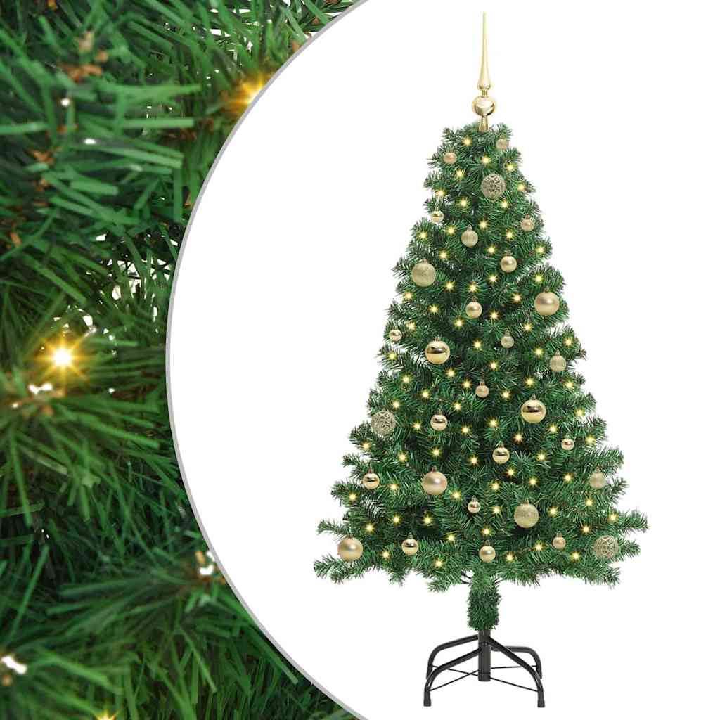 Árvore de Natal Artificial Verde 150 cm PVC, Aço e Plástico