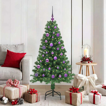 Árvore de Natal Artificial Verde 150 cm PVC, Aço e Plástico
