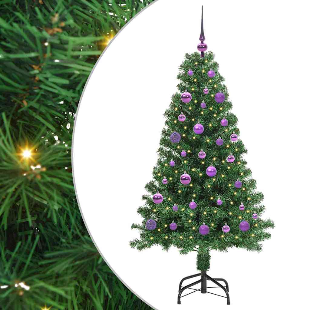 Árvore de Natal Artificial Verde 150 cm PVC, Aço e Plástico