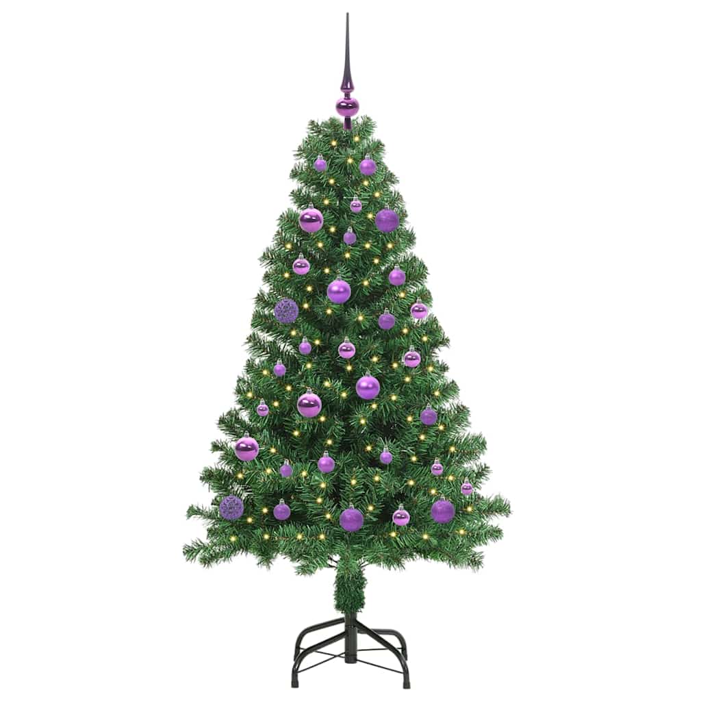 Árvore de Natal Artificial Verde 150 cm PVC, Aço e Plástico