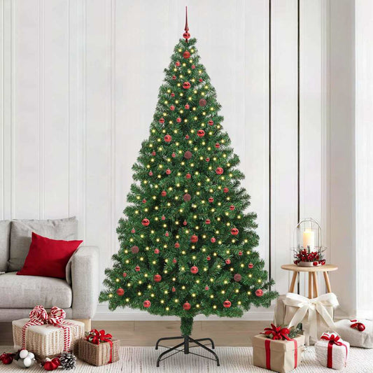 Árvore de Natal Artificial Verde 240 cm PVC, Aço e Plástico