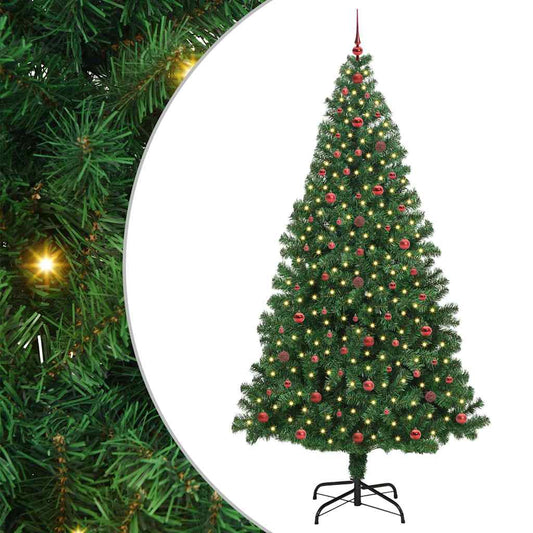 Árvore de Natal Artificial Verde 240 cm PVC, Aço e Plástico