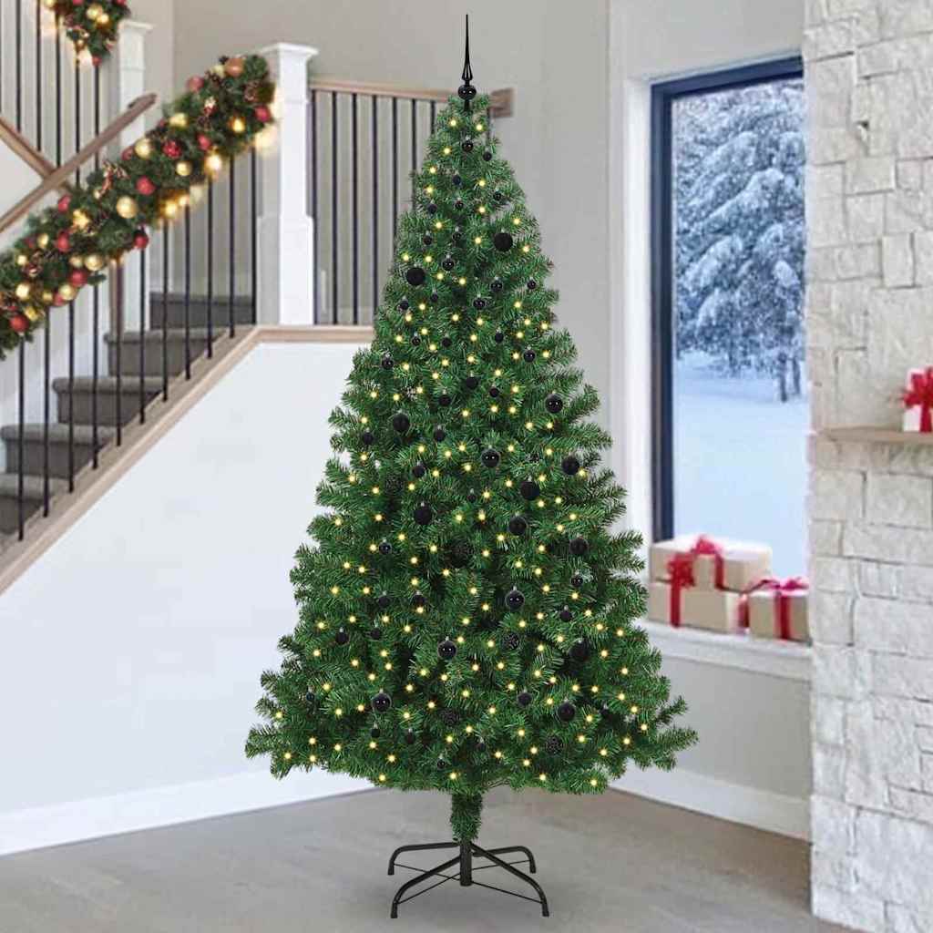 Árvore de Natal Artificial Verde 240 cm PVC, Aço e Plástico