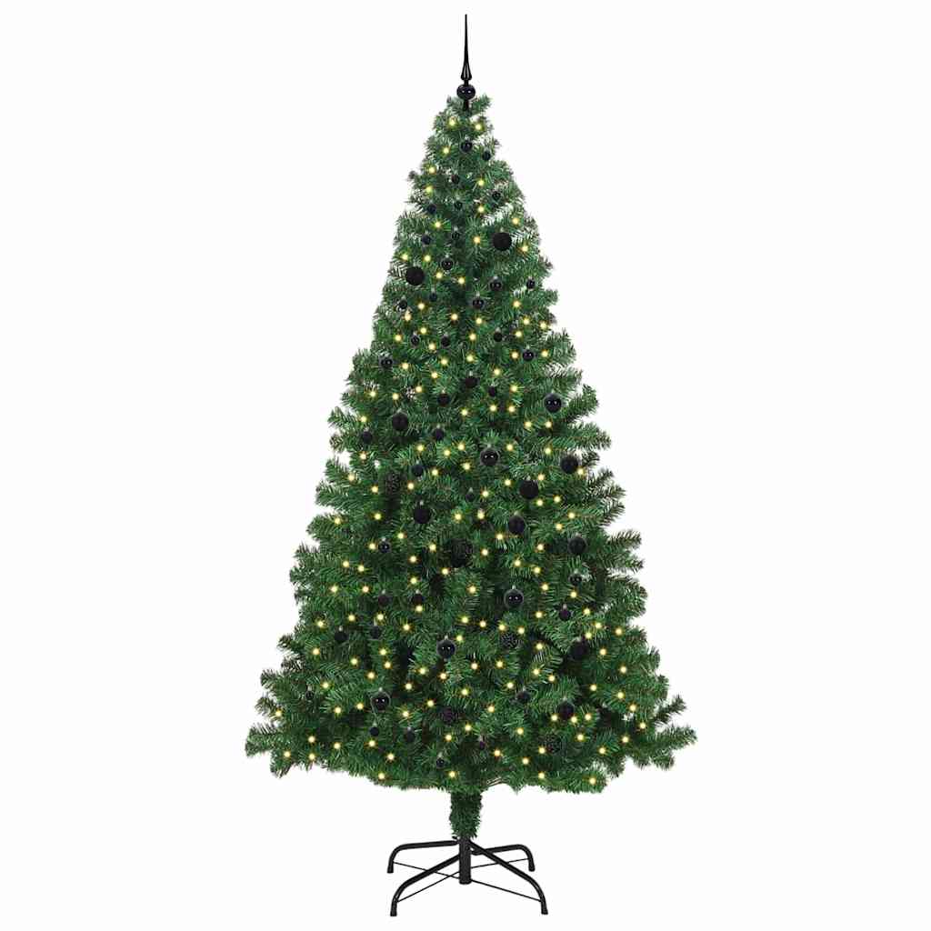 Árvore de Natal Artificial Verde 240 cm PVC, Aço e Plástico