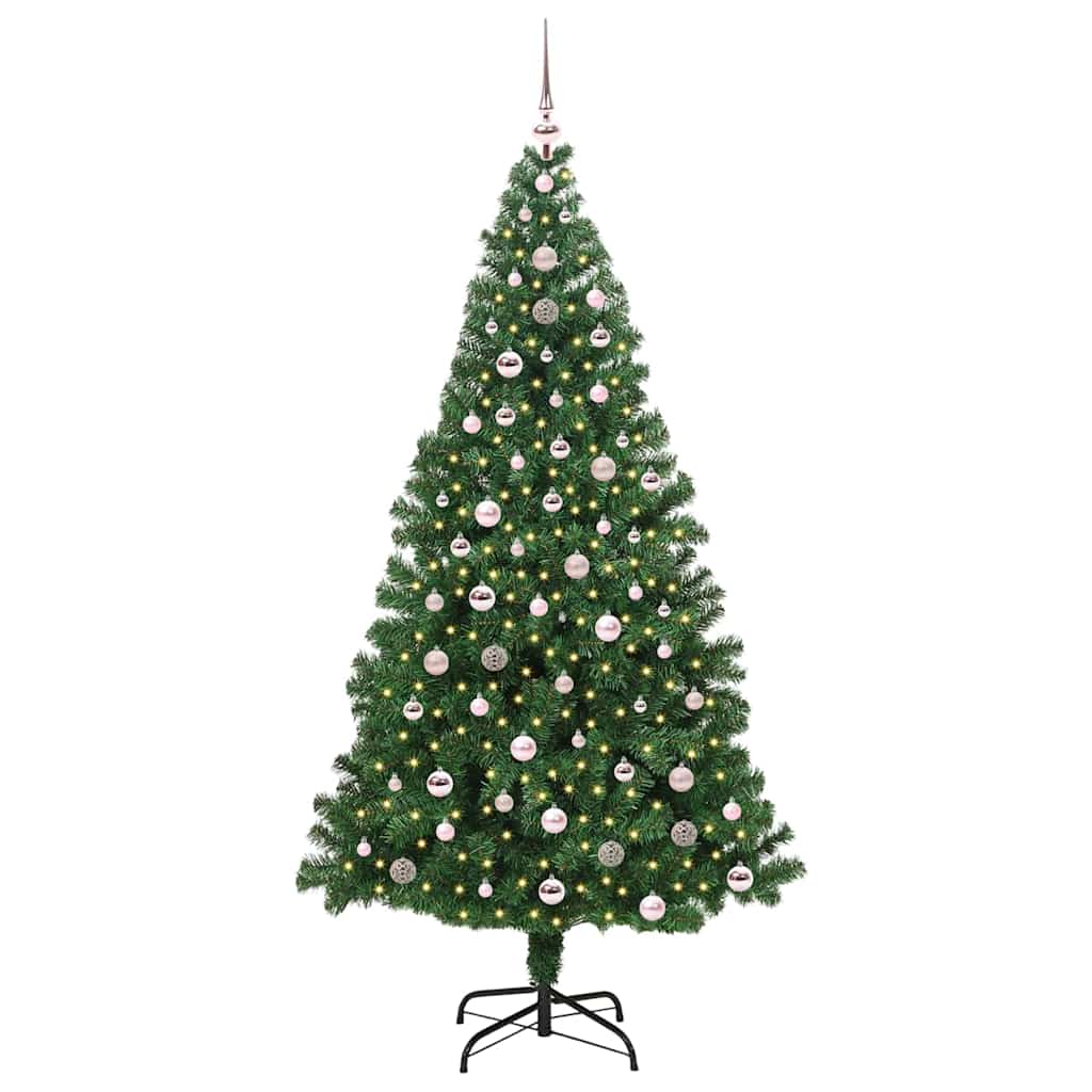 Árvore de Natal Artificial Verde 240 cm PVC, Aço e Plástico
