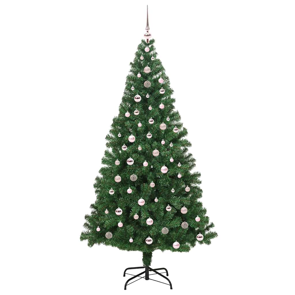 Árvore de Natal Artificial Verde 240 cm PVC, Aço e Plástico