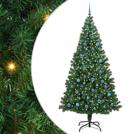 Árvore de Natal Artificial Verde 240 cm PVC, Aço e Plástico