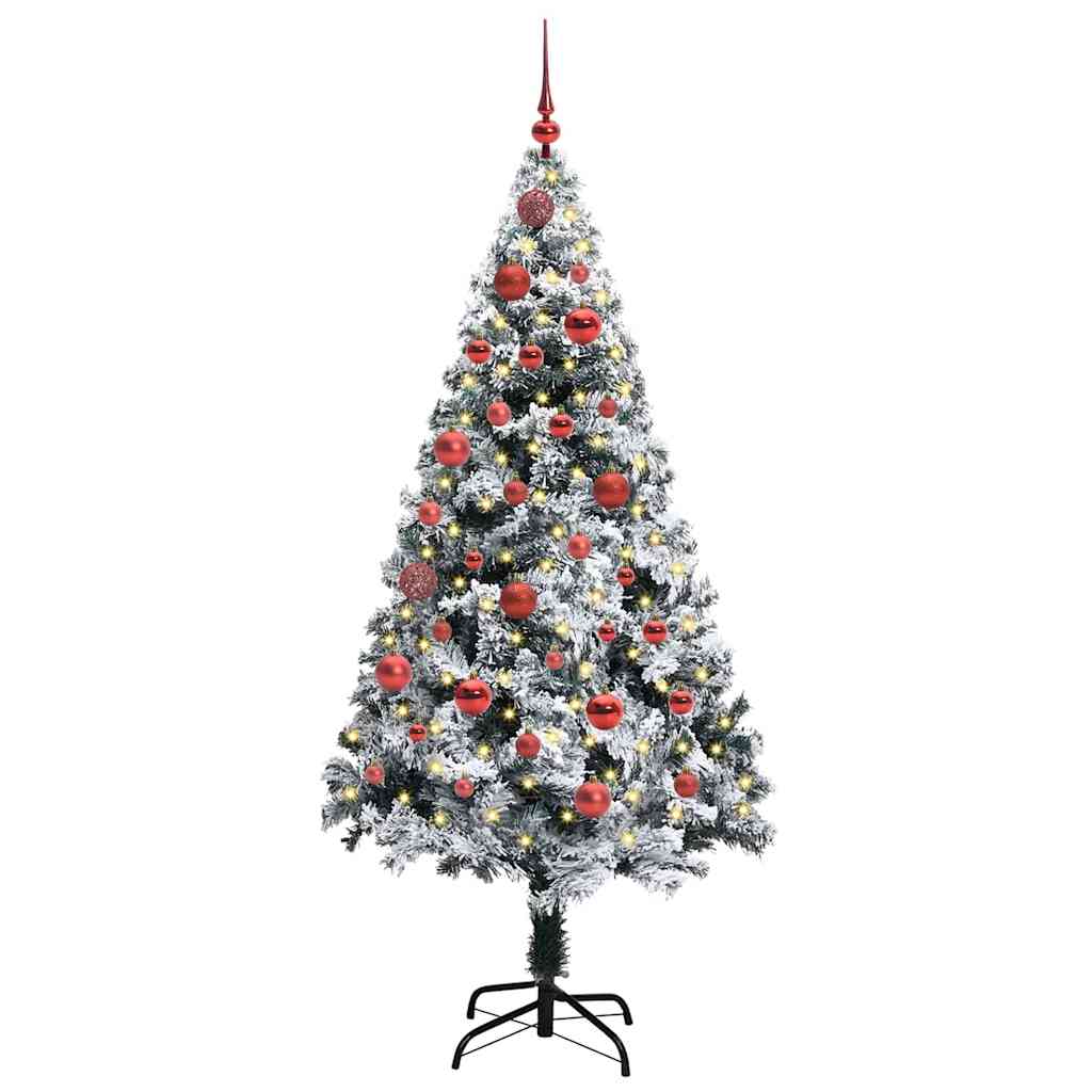 Árvore de Natal Artificial Branco 150 cm PVC, Aço e Plástico