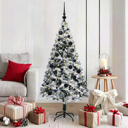 Árvore de Natal Artificial Branco 150 cm PVC, Aço e Plástico