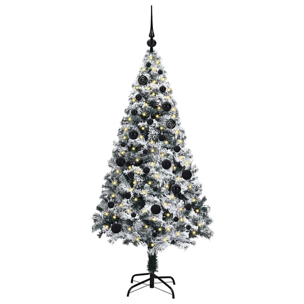 Árvore de Natal Artificial Branco 150 cm PVC, Aço e Plástico